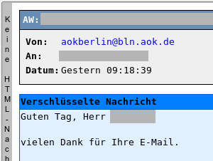 Verschlüsselte eMail