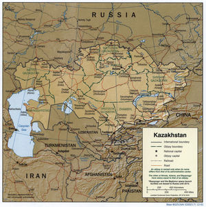 Kazakhstan map