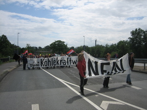 Demonstration gegen Kohlekraftwerk